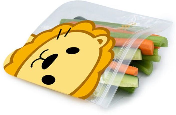 Melii Επαναχρησιμοποιούμενα Τσαντάκια Για Σνακ Dino & Lion 4Τμχ (MEL21220) (2)