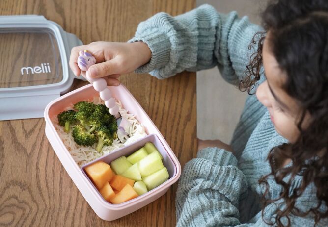 Melii Φαγητοδοχείο Με Ασποσπώμενα Διαχωριστικά Pink (MEL21800) (2)