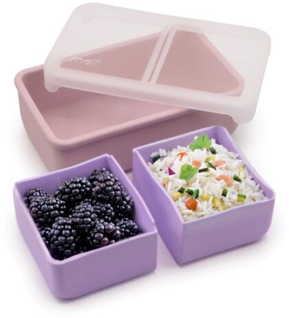 Melii Φαγητοδοχείο Bento 2 Θέσεων 700ml Pink/Purple (MEL22300) (1)