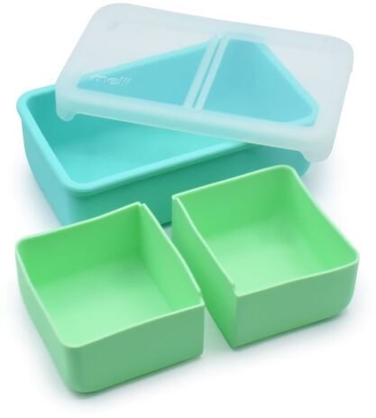 Melii Φαγητοδοχείο Σιλικόνης Με Ασποσπώμενα Διαχωριστικά Blue (MEL22310) (0)