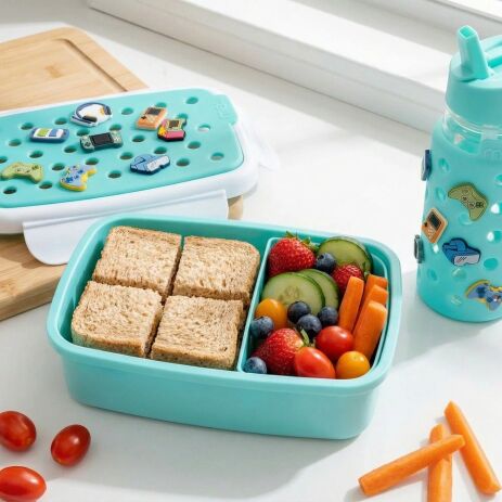 Melii Φαγητοδοχείο Bento Με Charms 880ml Blue (MEL27600) (2)