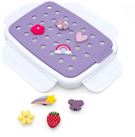 Melii Φαγητοδοχείο Bento Με Charms 880ml Purple (MEL27630) (1)