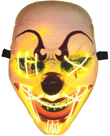 Μάσκα Creepy Clown Με Φως Neon (Α1197) (0)