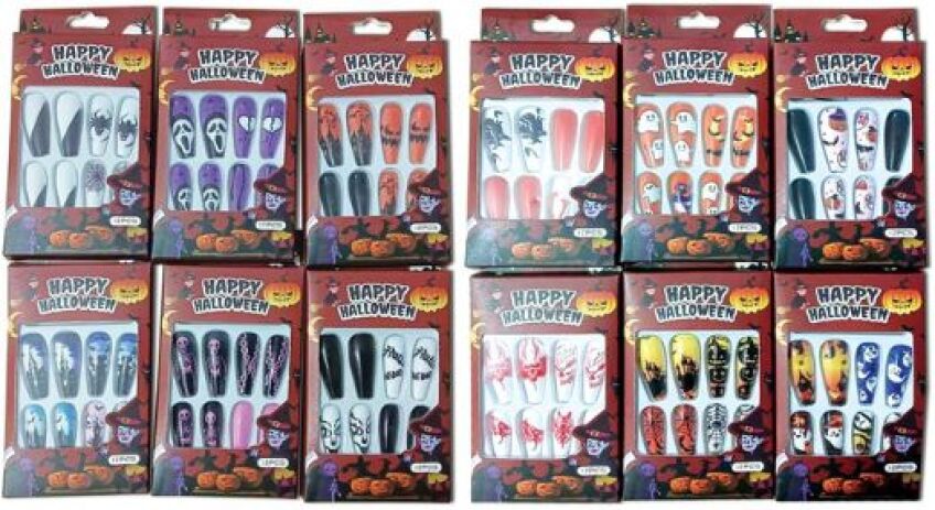 Σετ 12 Νύχια Halloween-12 Σχέδια-1Τμχ (Α1826) (0)