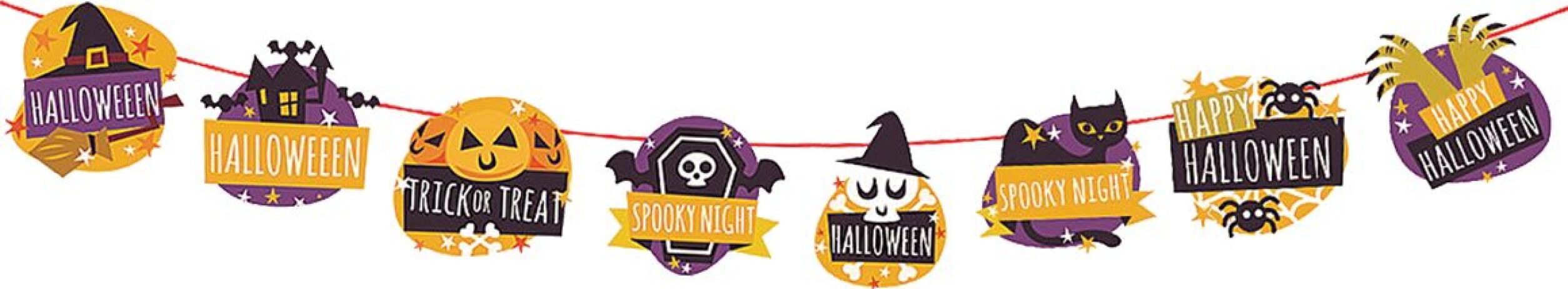 Γιρλάντα Halloween 3,5m-4 Σχέδια (Α1082) (2)