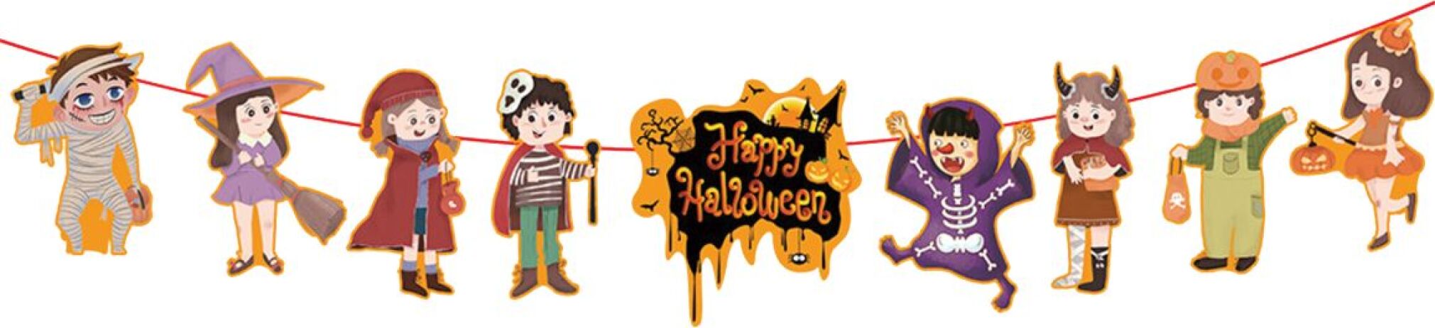 Γιρλάντα Halloween 3,5m-4 Σχέδια (Α1082) (4)