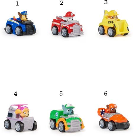 Paw Patrol Pup Squad Οχήματα-6 Σχέδια (6070433) (1)