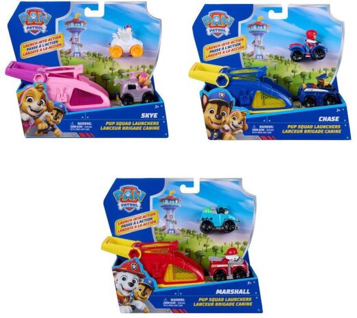Paw Patrol Οχήματα Με Εκτοξευτή-3 Σχέδια (6074765) (2)