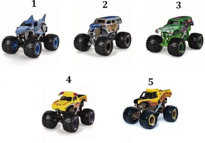 Monster Jam Όχημα 1:24-5 Σχέδια (6056371) (1)