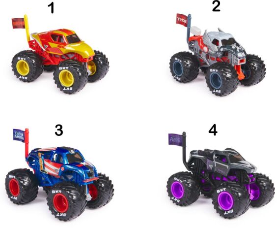 Monster Jam Όχημα 1:4 Marvel-5 Σχέδια-1Τμχ (6069960) (1)