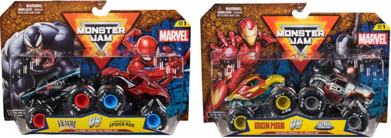 Monster Jam Όχημα 1:64 Marvel 2Τμχ-2 Σχέδια (6070555) (2)