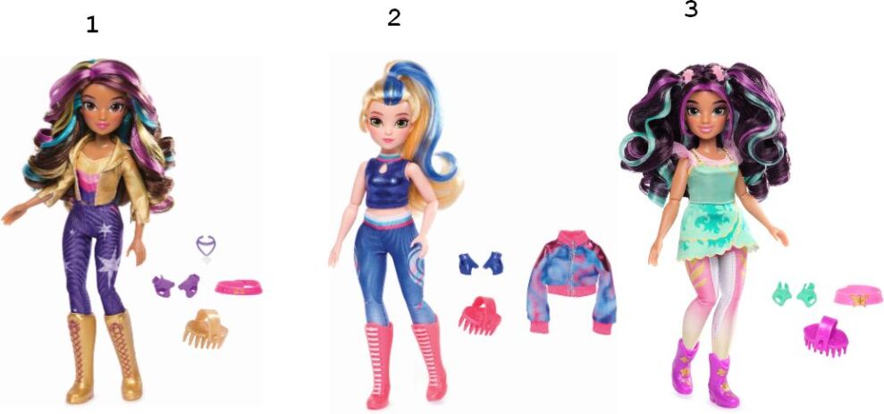 Unicorn Academy Κούκλα-3 Σχέδια (6071155) (1)