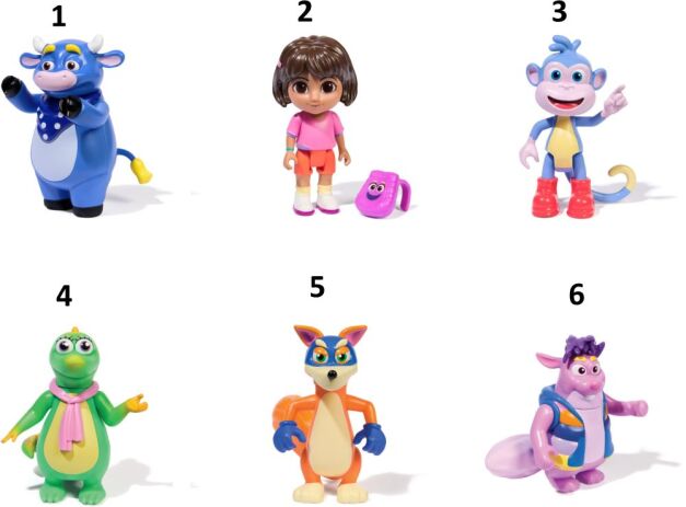 Dora Μονές Φιγούρες-6 Σχέδια (6071556) (1)