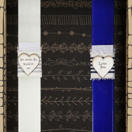 Λαμπάδα Καρδιές Ζευγάρι (LA25036AC) (2)