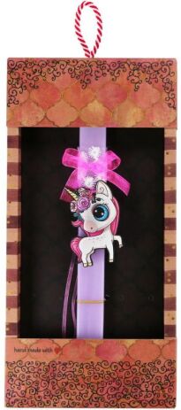 Λαμπάδα Μονόκερος Με Λουλούδια (LA25036P) (0)