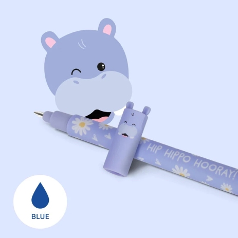 Legami Erasable Pen Hippo-Blue (EP0028) (2)