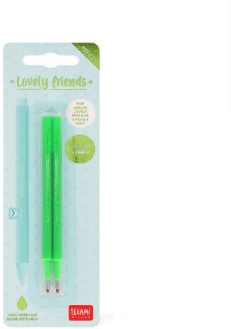 Legami Refills Gel Pen Lovely Friends-Lovely Friends Refill Set-Neon Green (REFCPP0006) (0)
