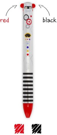 Legami Click & Clack Two Color Ballpoint Pen-Robot (CLICK0029) (0)
