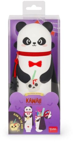 Legami Halloween Κασετίνα-Μολυβοθήκη-Kawaii 2 In Soft Silicone-Panda Bam-Boo (KA0029) (1)