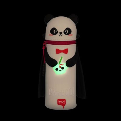 Legami Halloween Κασετίνα-Μολυβοθήκη-Kawaii 2 In Soft Silicone-Panda Bam-Boo (KA0029) (4)