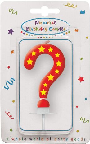 Κεριά Γενεθλίων Με Αστέρια Ερωτηματικό (92629) (0)