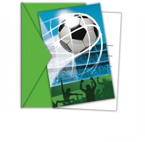 Προσκλήσεις Με Κοπτικά & Φάκελα Soccer Fans 6Τμχ (093753) (0)
