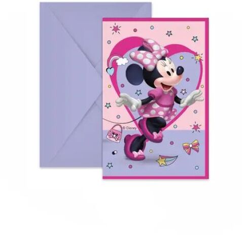 Προσκλήσεις Με Κοπτικό & Φάκελα Minnie Junior 6Τμχ (93942) (0)
