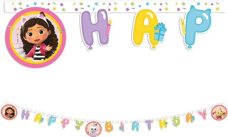 Γιρλάντες Happy Birthday Gabbys Dollhouse 1Τμχ (95761) (0)