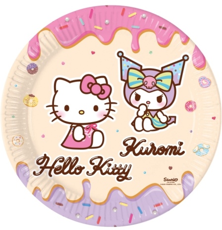 Πιάτα Μεγάλα Hello Kitty & Kuromi 23cm 8Τμχ (98232) (0)