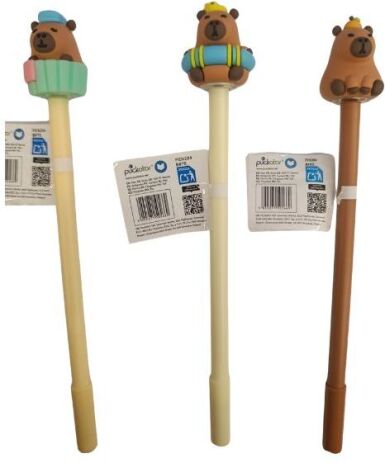 Puckator Στυλό Erasable Καπιμπάρα-3 Σχέδια-1Τμχ (PEN284) (2)