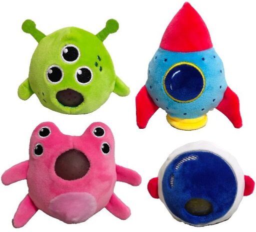 Puckator Λούτρινο Squeezy Space Cadets-4 Σχέδια (TY1008) (0)