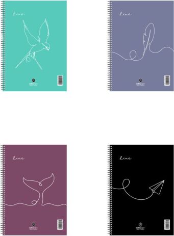 Salko Τετράδιο Line Σπιράλ 17X25 2 Θεμάτων 120 Σελίδων-4 Σχέδια-1 Τμχ (5542) (0)