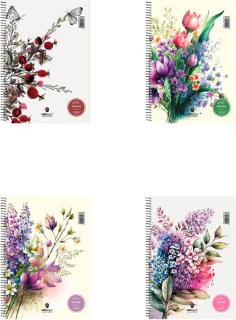 Salko Τετράδιο Nature Σπιράλ 21X29 2 Θεμάτων 120 Σελίδων-4 Σχέδια-1 Τμχ (5572) (0)