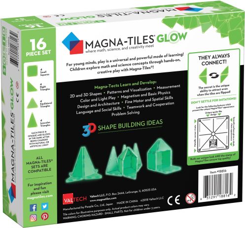 Magna-Tiles Glow Set-16 Τμχ (18816) (7)