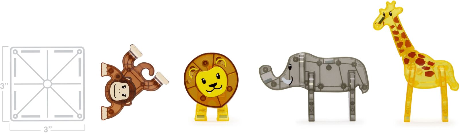Magna-Tiles Safari Animals Set 25Τμχ (20925) (2)