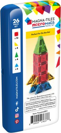 Magna-Tiles Micromags Travel Set 26Τμχ (244026) (6)