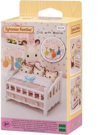Sylvanian Families Crib With Mobile (5534) (1)