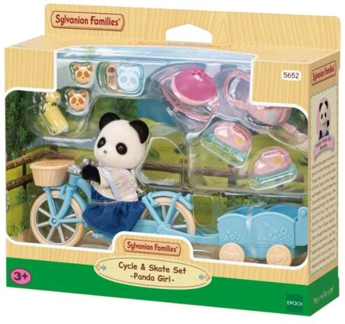 Sylvanian Families Panda Girl Cycle & Skate Set (5652) (1)