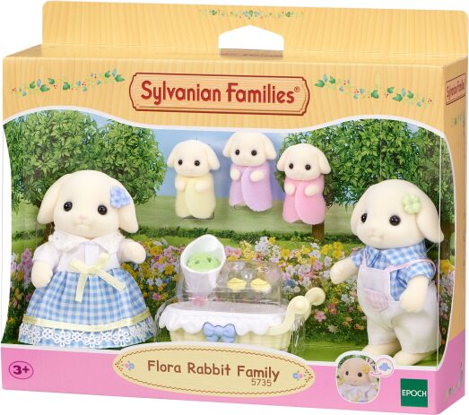 Sylvanian Families Flora Rabbit Οικογένεια (5735) (1)
