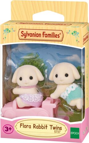 Sylvanian Families Flora Rabbit-Δίδυμα Μωρά (5737) (1)