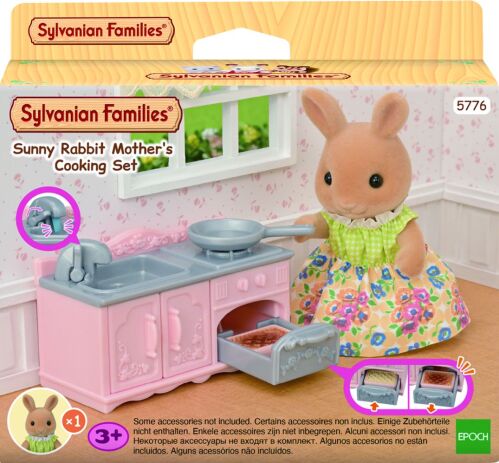 Sylvanian Families Sunny Rabbit Mama & Σετ Μαγειρέματος (5776) (1)