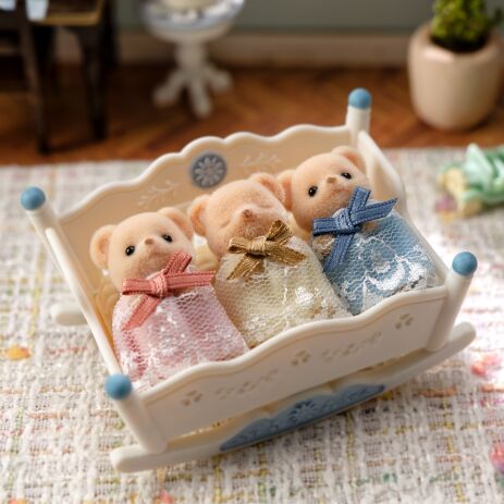 Sylvanian Families Biscuit Bear Sleepy Τρίδυμα Μωρά (5866) (4)