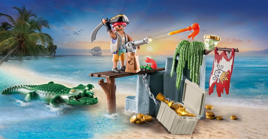 Playmobil Starter Pack Πειρατής Με Αλιγάτορα (71473) (4)