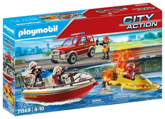 Playmobil Επιχείρηση Πυροσβεστικής Στη Θάλασσα (71569) (1)