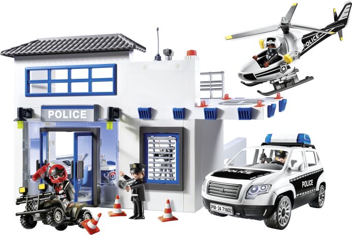 Playmobil Αστυνομικό Τμήμα Με Περιπολικό Και Ελικόπτερο (71602) (0)