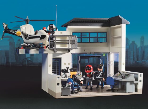 Playmobil Αστυνομικό Τμήμα Με Περιπολικό Και Ελικόπτερο (71602) (2)