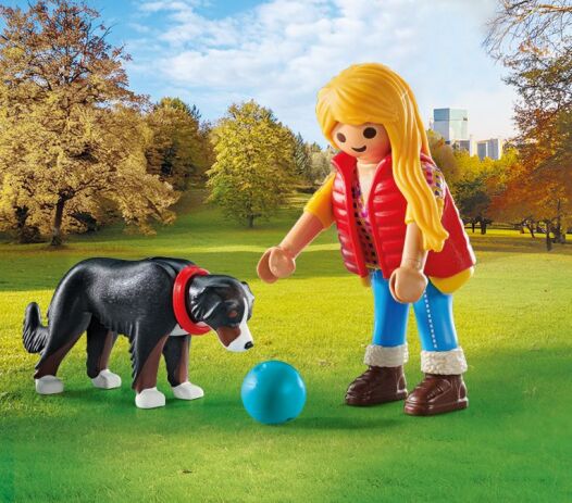 Playmobil Γυναίκα Με Ορεινό Σκύλο Μπερνίζ (71738) (2)