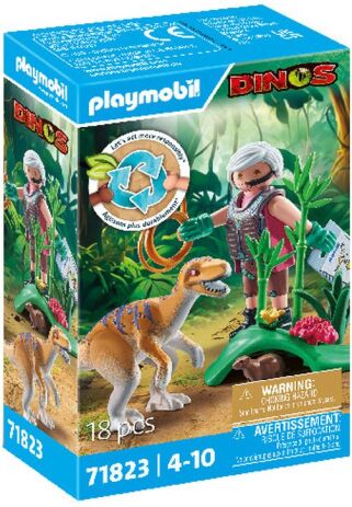 Playmobil Dinos Εξερευνητής και Βελοσιράπτορ (71823) (1)