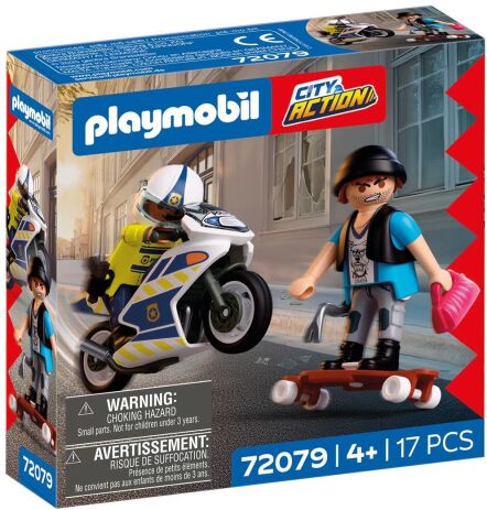 Playmobil Αστυνομική Καταδίωξη Με Μοτοσικλέτα (72079) (1)
