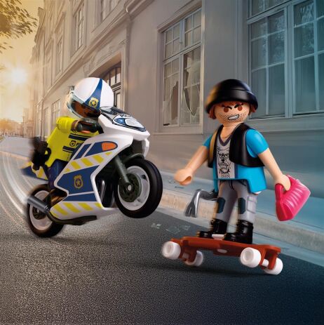 Playmobil Αστυνομική Καταδίωξη Με Μοτοσικλέτα (72079) (2)